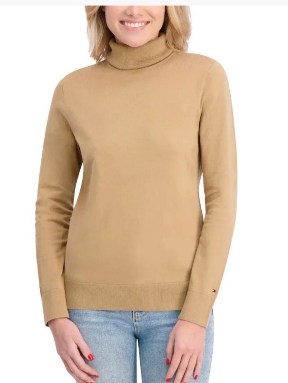 Nwt Camel Turtleneck Sweater Size Large Tommy Hilfiger